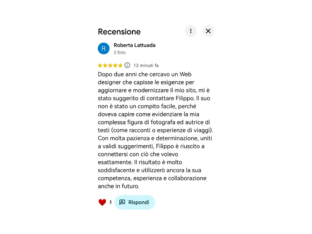 recensione sito web