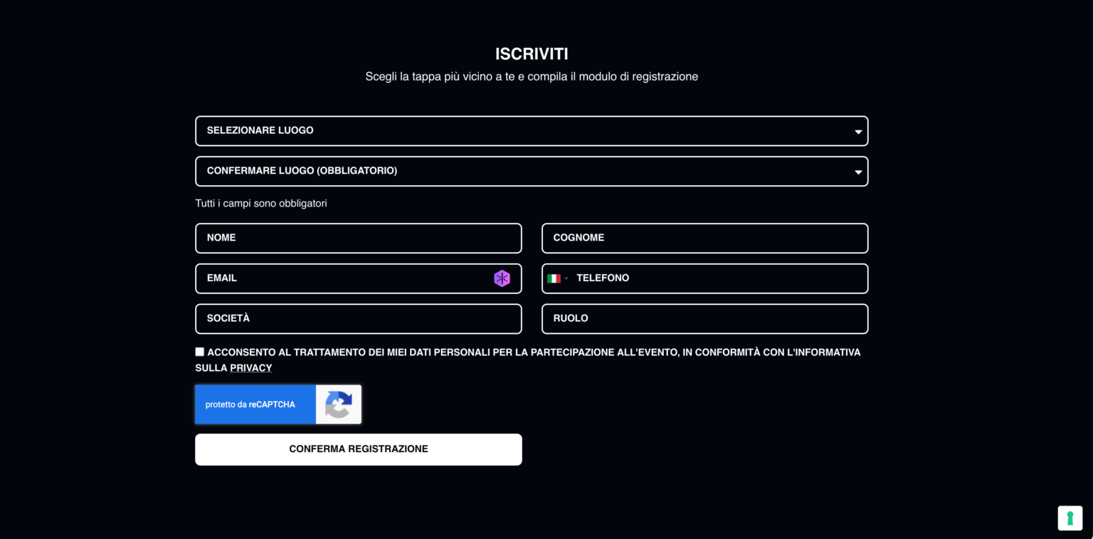 Landing siti web